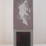 organza, felt, clay, wood 42 x 14 x 6 cm / 2006