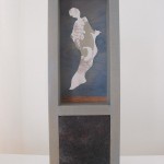 organza, felt, clay, wood 42 x 14 x 6 cm / 2006