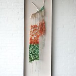 felt, woolen thread, branche, wooden frame 171 x 58 x 12 cm / 2013